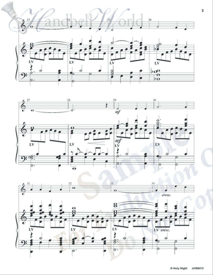 O Holy Night 5-Octaves scores gallery preview page 3