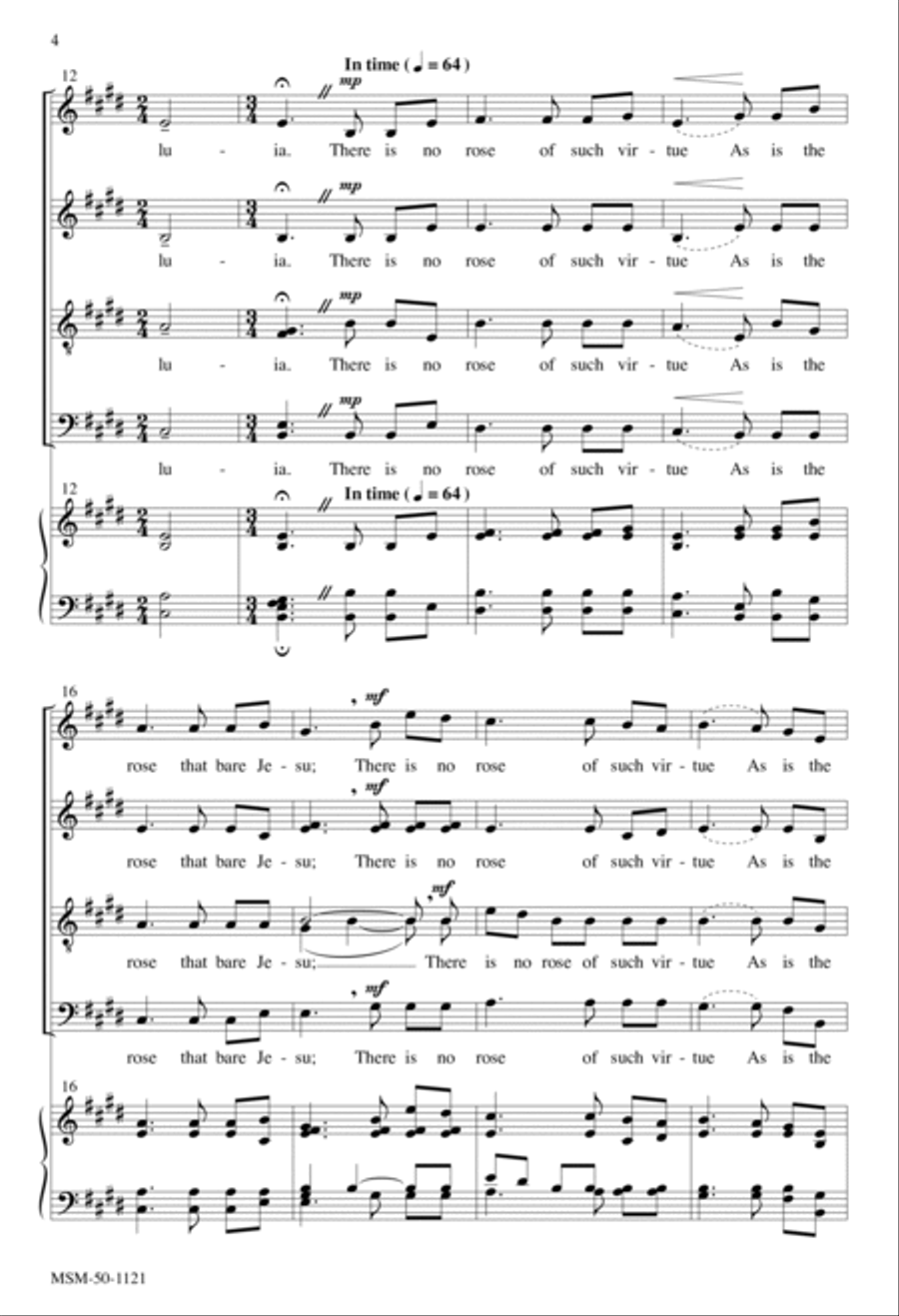 There Is No Rose Divisi scores gallery preview page 4