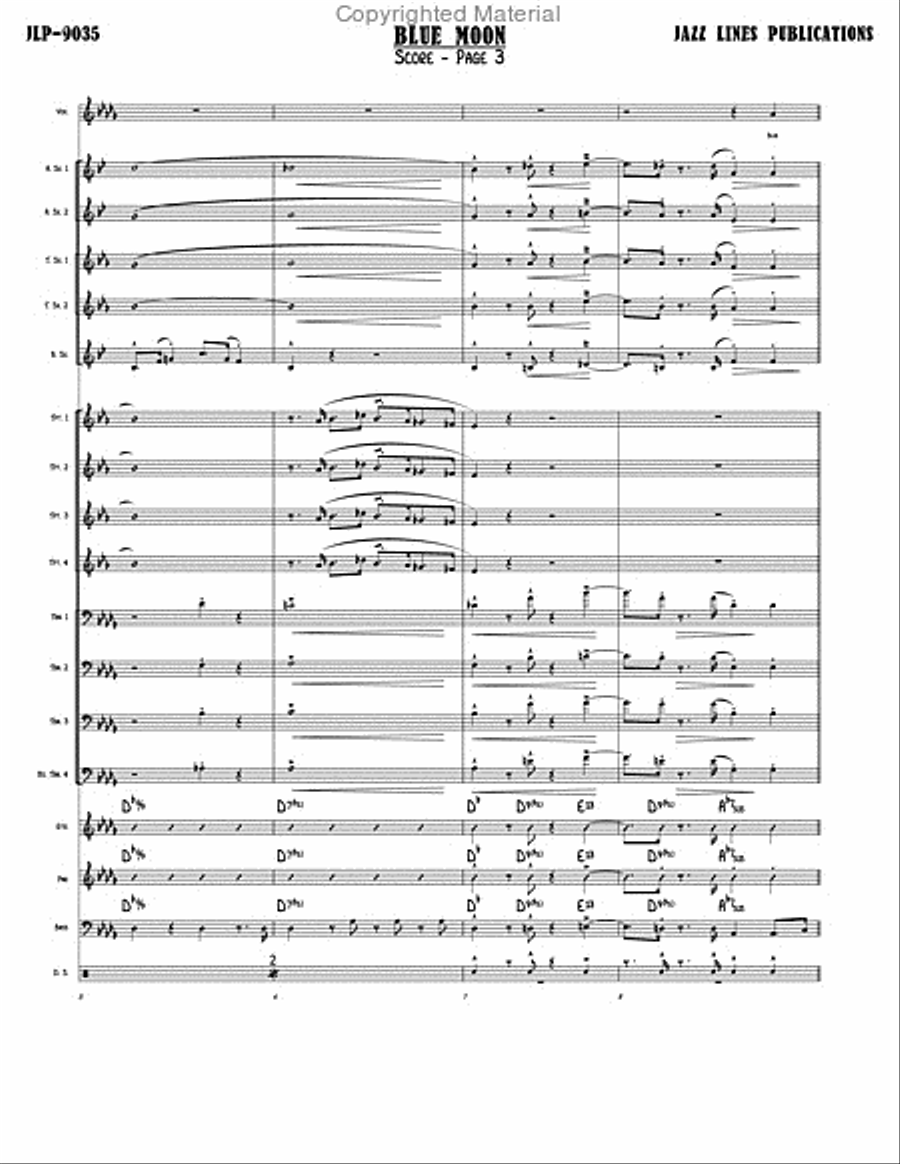 Blue Moon Blue Moon Big Band scores gallery preview page 4