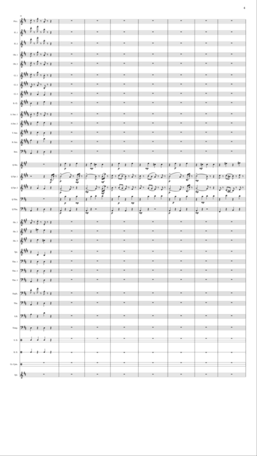 Radetsky March for brass quintet and concert band Concert Band scores gallery preview page 4