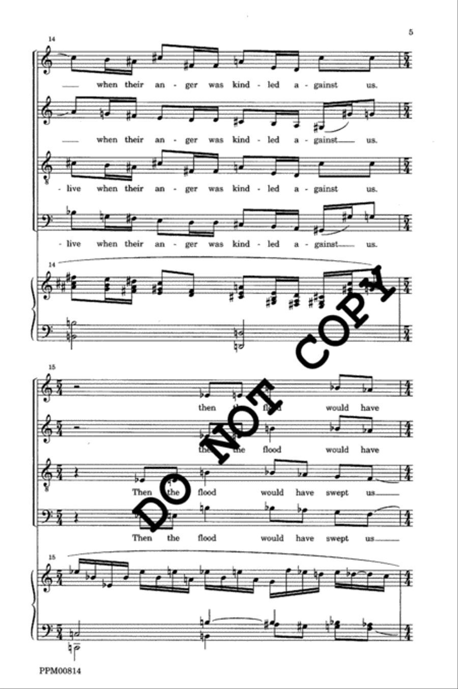 Psalm 124 4-Part scores gallery preview page 6