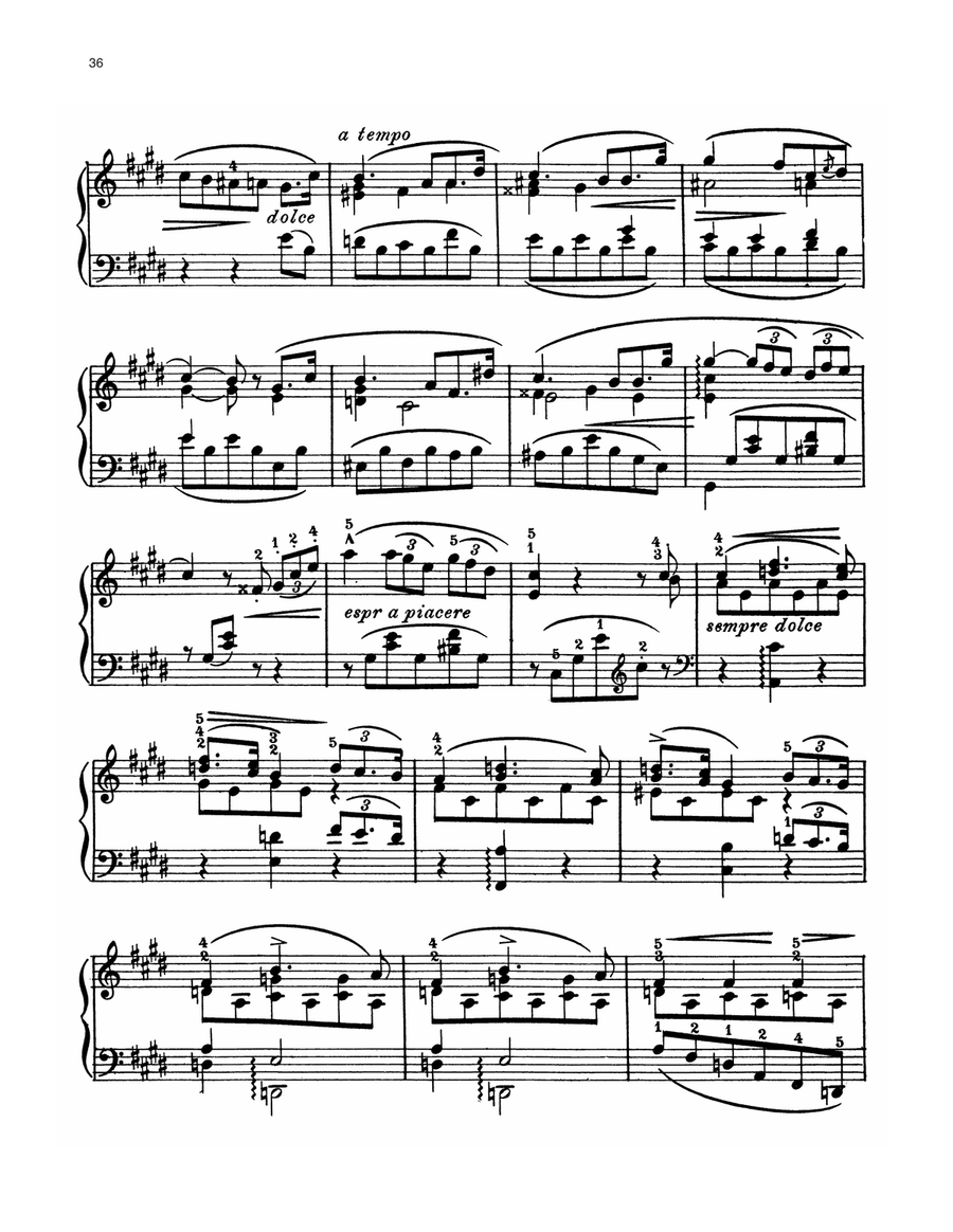 Consolation No. 5 In E Major Piano Solo scores gallery preview page 2