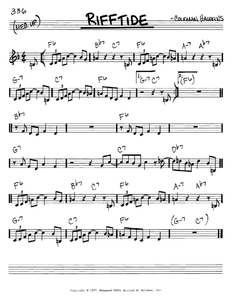 Rifftide Rifftide C Instrument scores gallery preview page 1