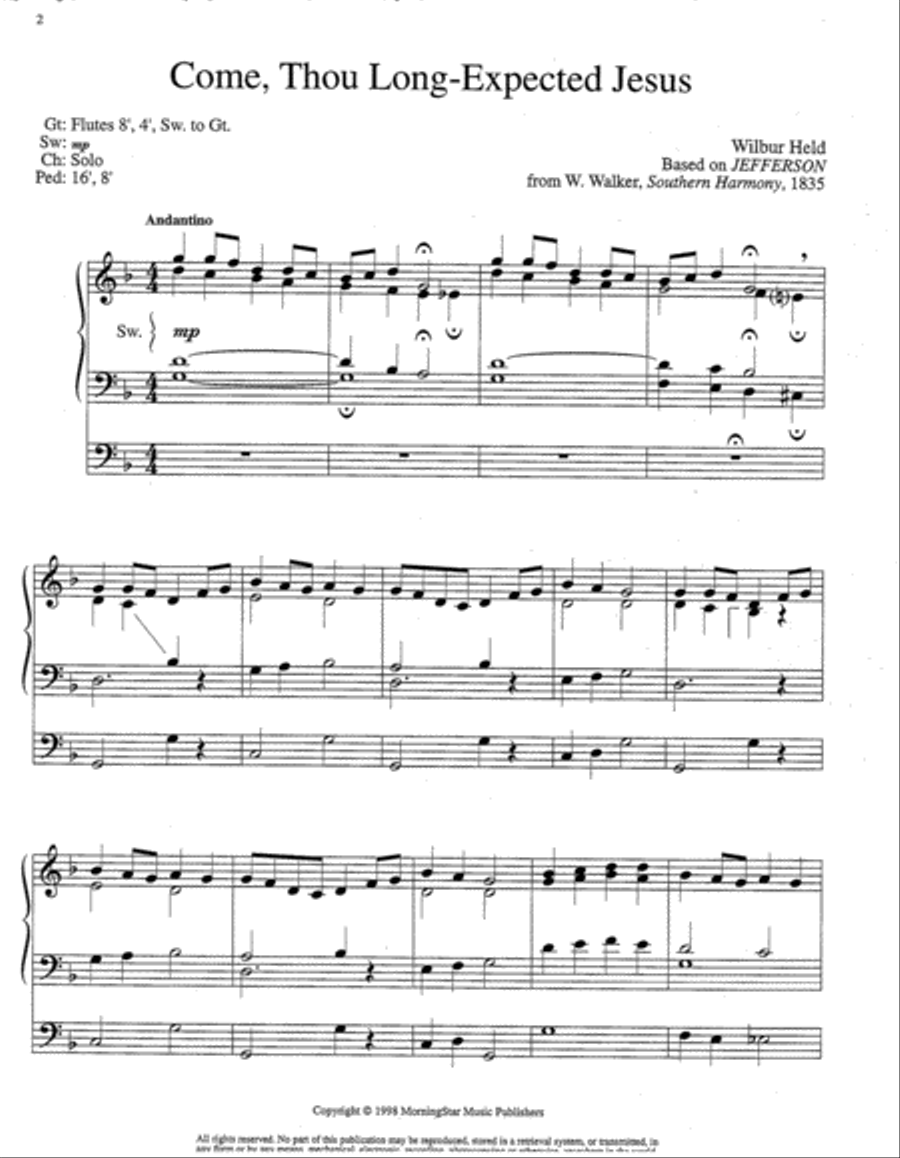 Four Advent Hymn Preludes, Set 2 Organ scores gallery preview page 2