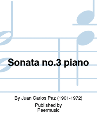 Book cover for Sonata no.3 piano