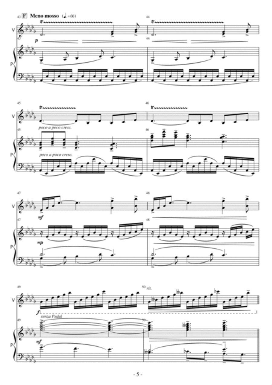 [Vibraphone and Piano] Clair de lune from Suite Bergamasque Piano Accompaniment scores gallery preview page 5