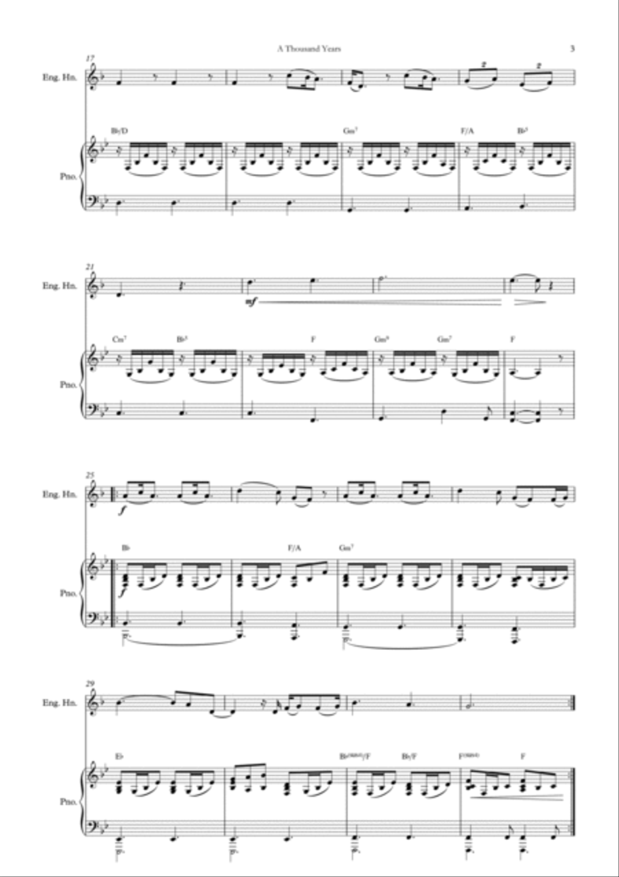 A Thousand Years English Horn scores gallery preview page 4