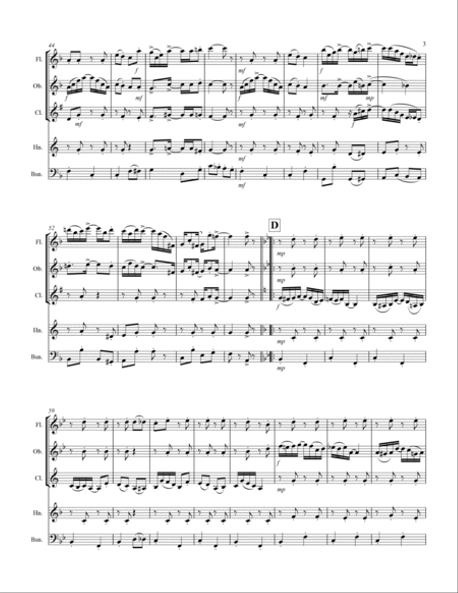 Joplin - “Something Doing” (for Woodwind Quintet) Woodwind Quintet scores gallery preview page 4