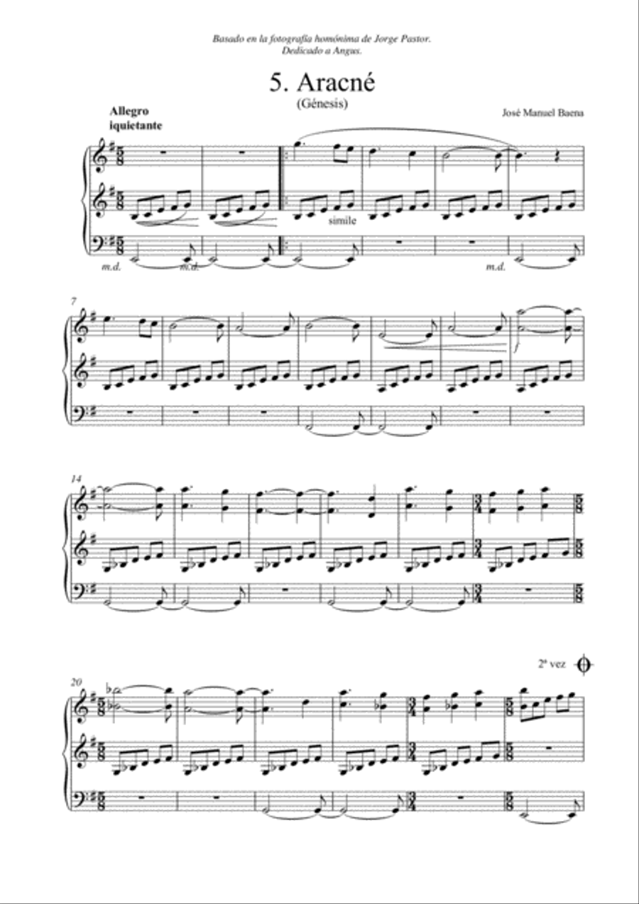 5.Aracné Piano Solo scores gallery preview page 1