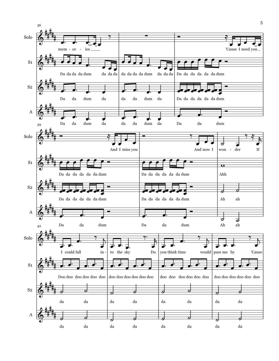 A Thousand Miles SA scores gallery preview page 5