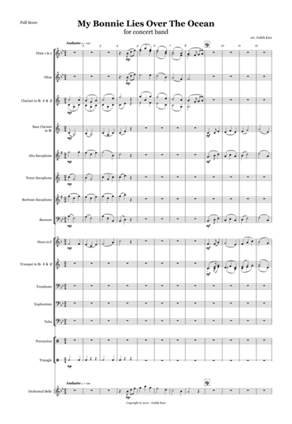 My Bonnie Lies Over The Ocean - for concert band image number null