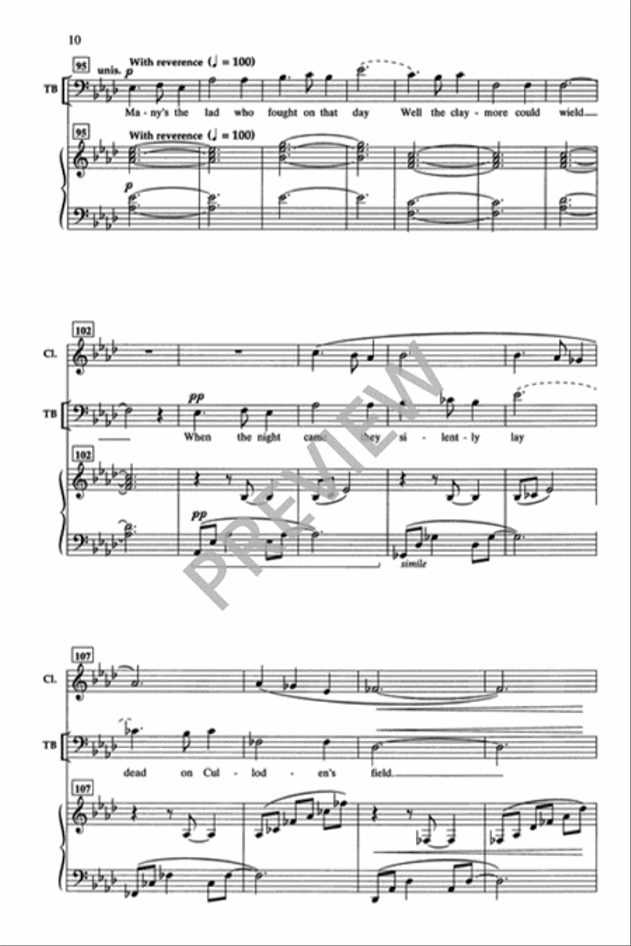 Over the Sea to Skye 4-Part scores gallery preview page 11
