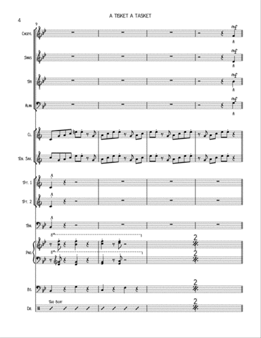 A-tisket, A-tasket A-tisket, A-tasket Large Ensemble scores gallery preview page 4