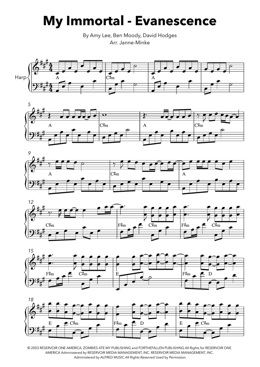 My Immortal Harp scores gallery preview page 2