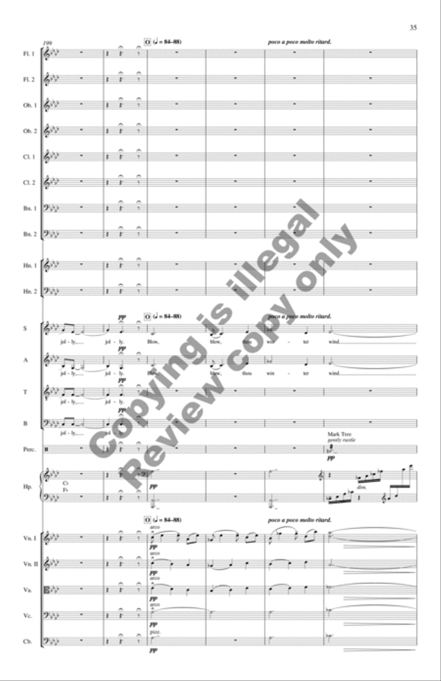 Blow, Blow, Thou Winter Wind (Orchestra Score) Choir scores gallery preview page 18