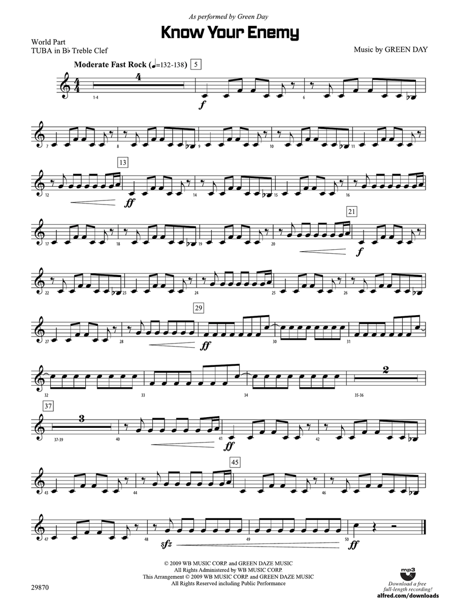 Know Your Enemy: (World Part) B-flat Tuba T.C.