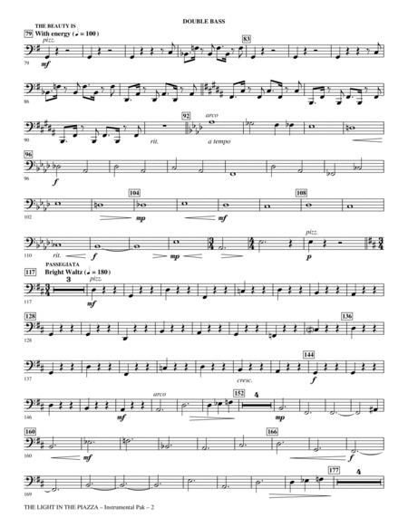 The Light In The Piazza (Choral Highlights) (arr. John Purifoy) - Double Bass