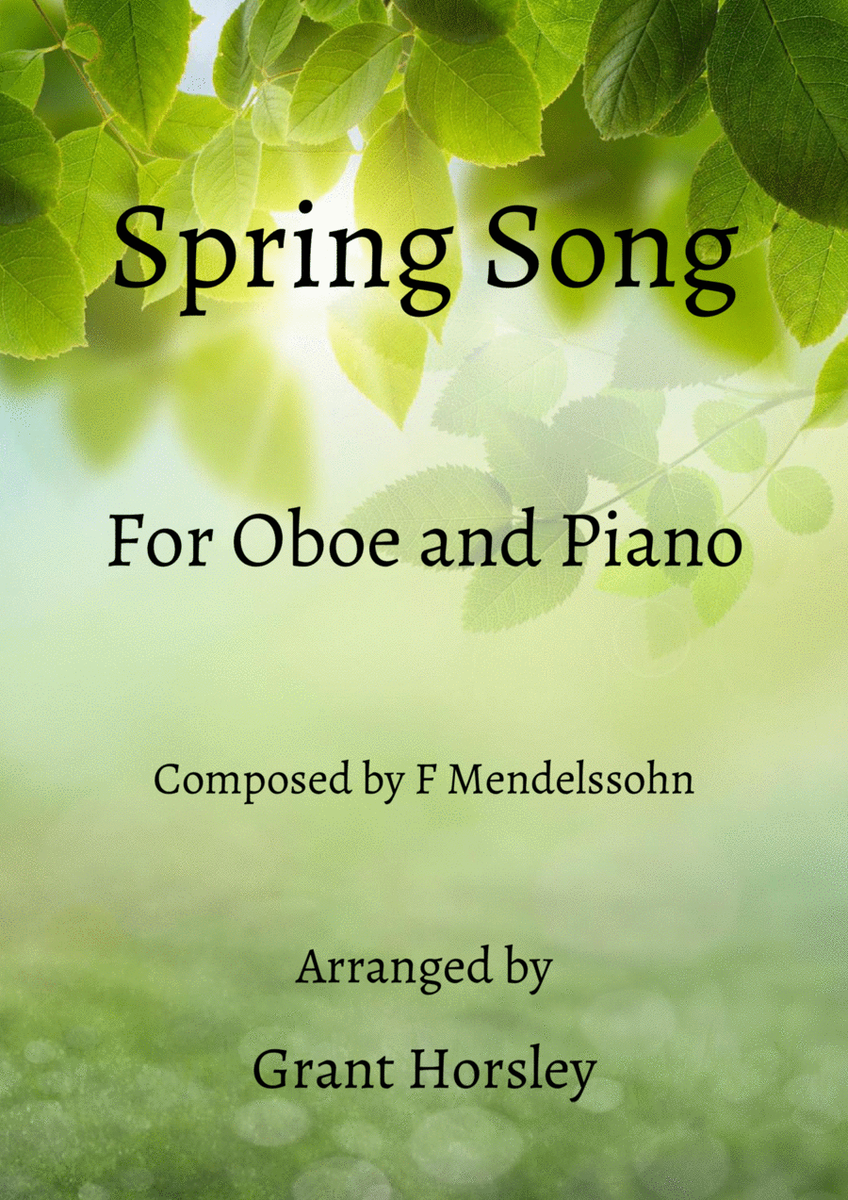 "Spring Song" Mendelssohn- Oboe and Piano- Early Intermediate image number null