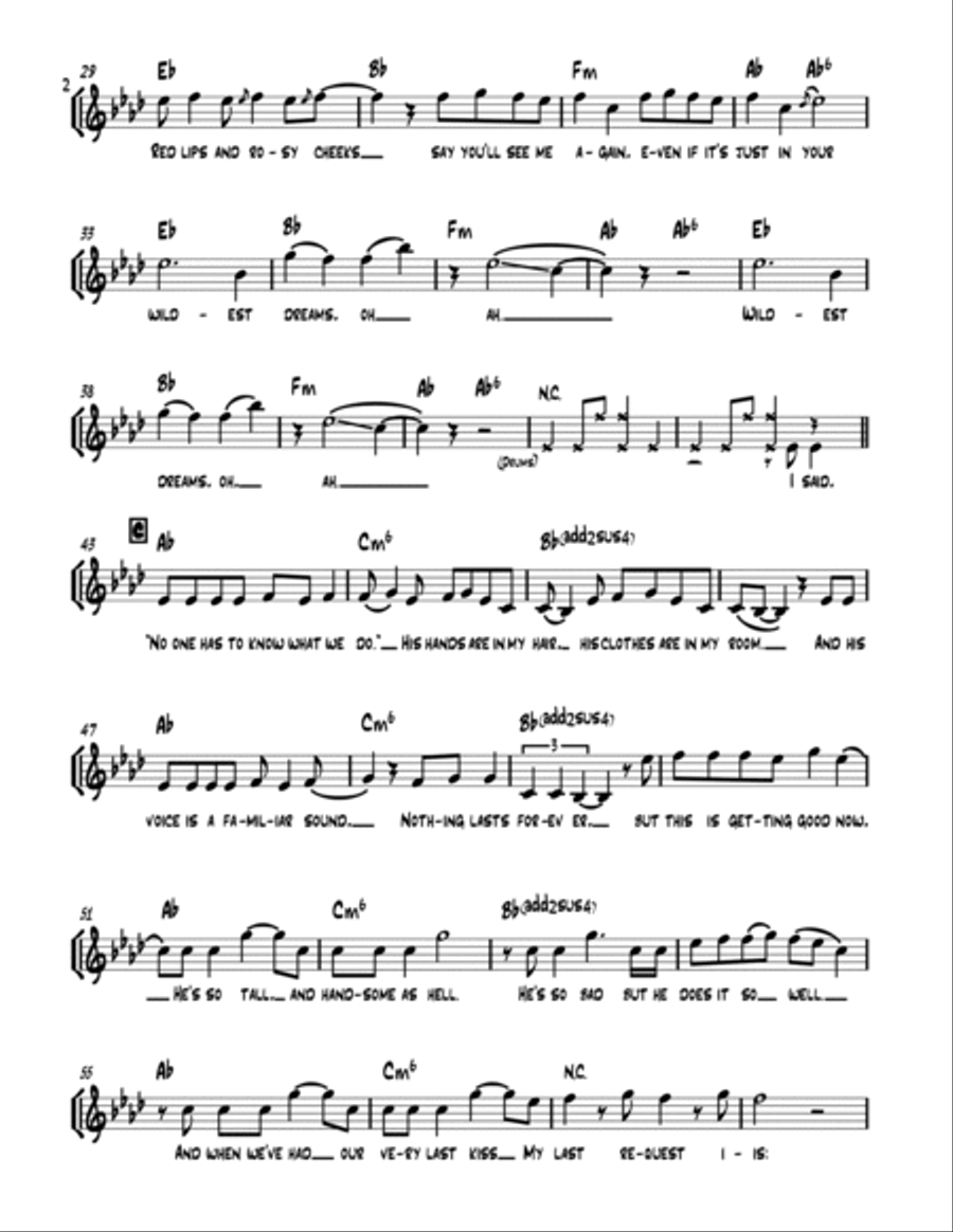 Wildest Dreams Large Ensemble scores gallery preview page 3