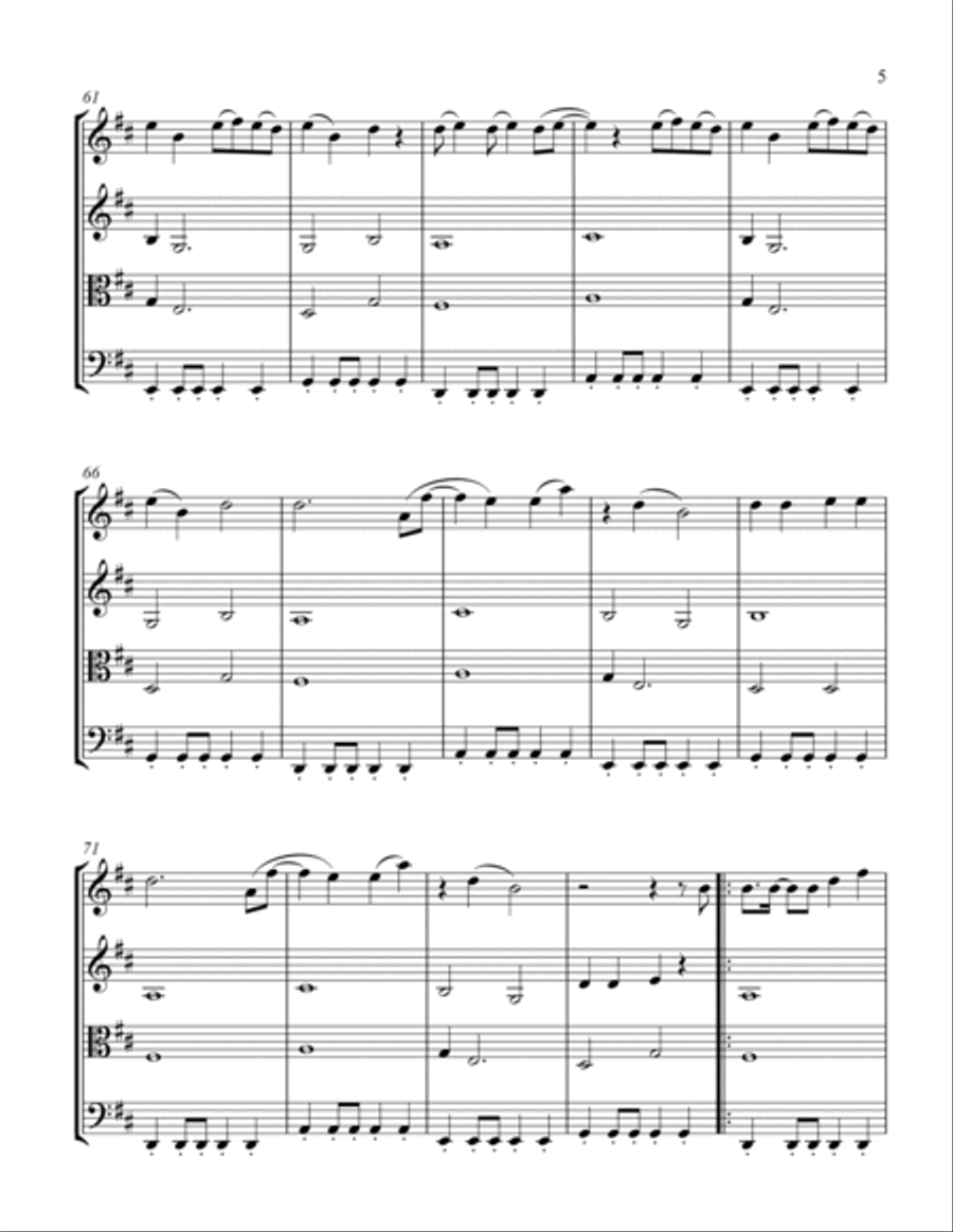 Wildest Dreams String Quartet scores gallery preview page 5