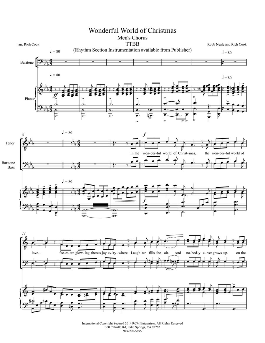 The Wonderful World of Christmas (Standard Version) Choir scores gallery preview page 1