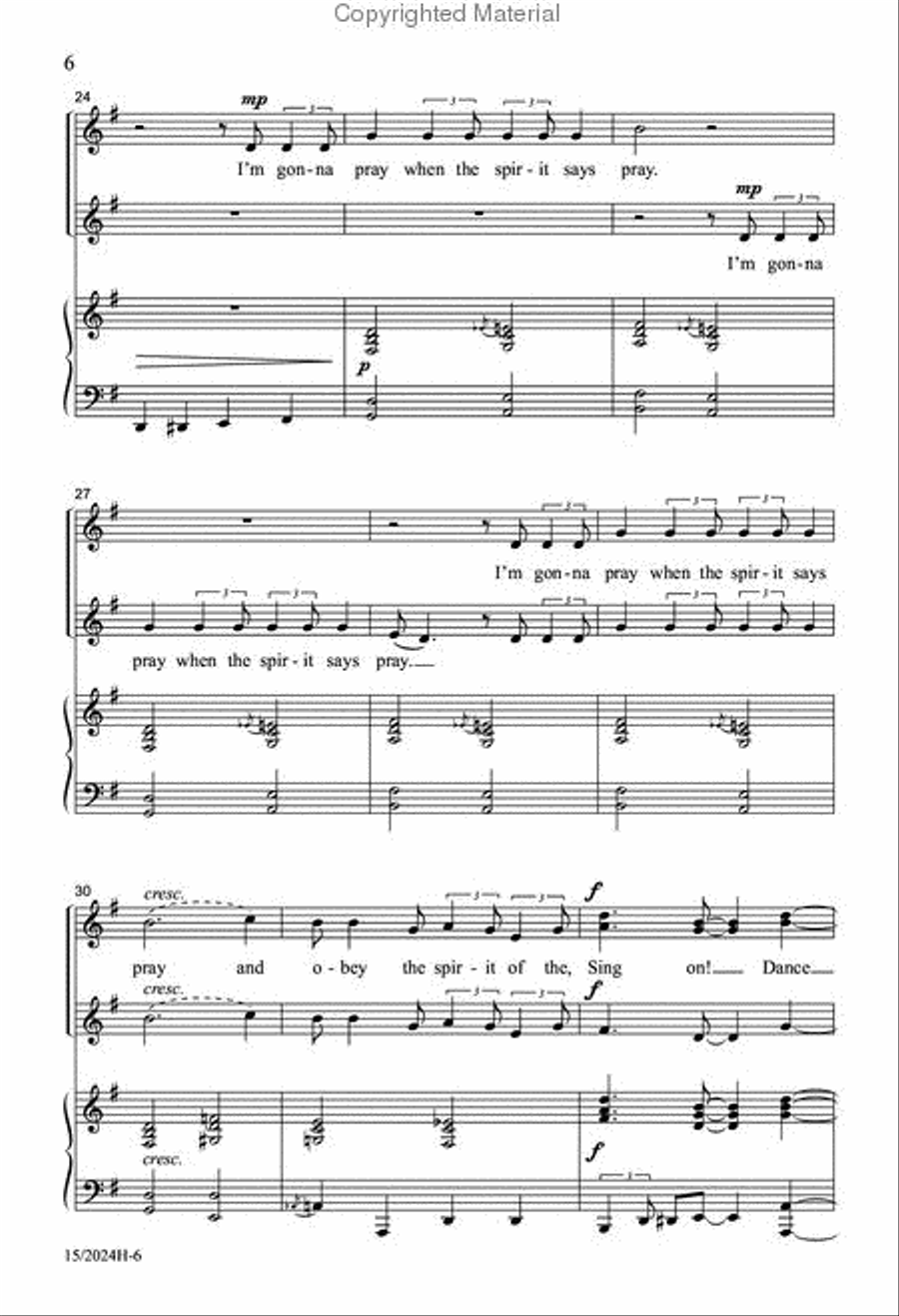 I'm Gonna Sing SSA scores gallery preview page 5