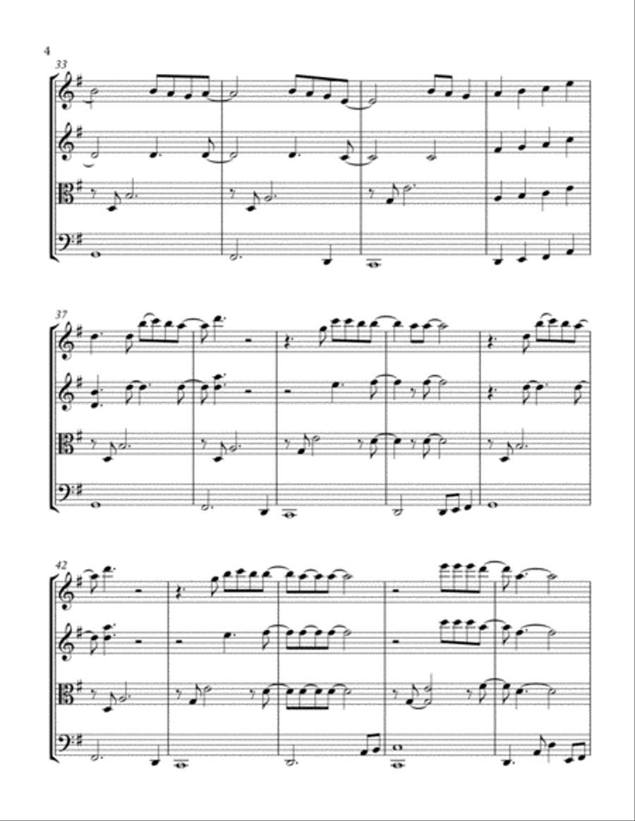 Wonderful Tonight String Quartet scores gallery preview page 5