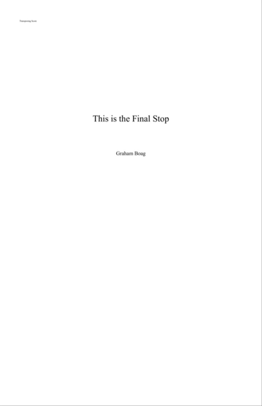 This is the Final Stop Full Orchestra scores gallery preview page 1