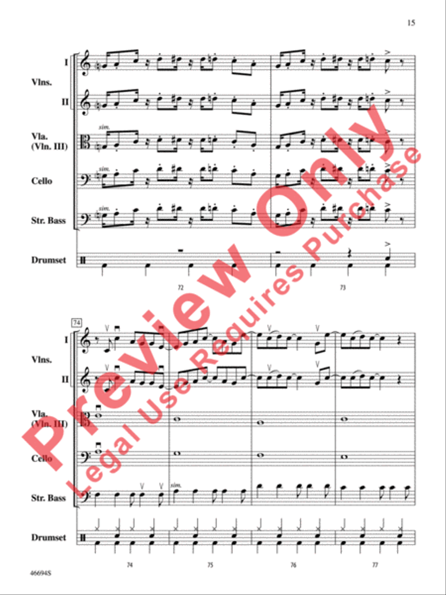 The LEGO Ninjago Movie: Selections from the Motion Picture Soundtrack String Orchestra scores gallery preview page 16