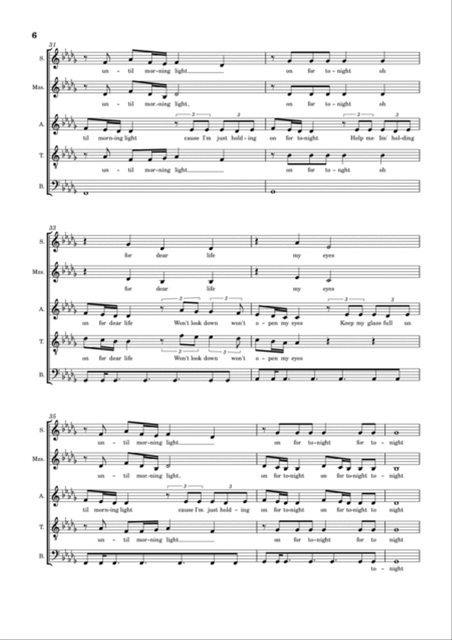 Chandelier Chandelier Choir scores gallery preview page 6