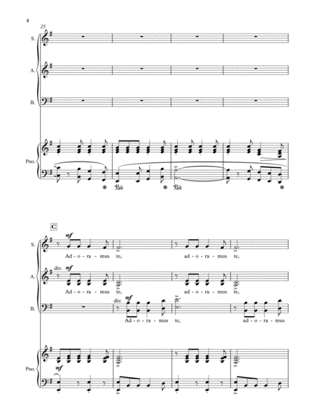 Adoramus Te (SAB Choir/Piano Score) image number null