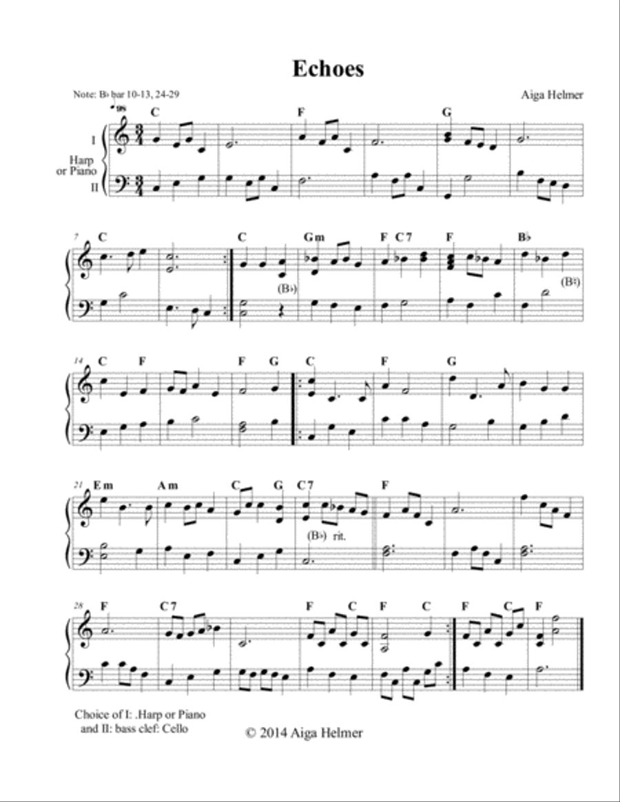 Echoes Chamber Music scores gallery preview page 1