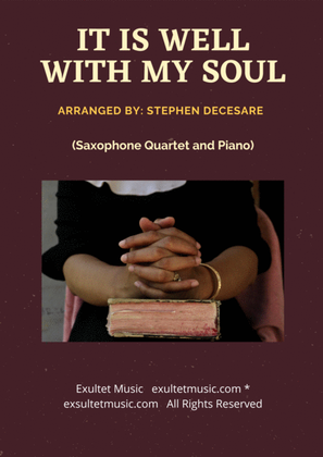 It Is Well With My Soul (Saxophone Quartet and Piano)