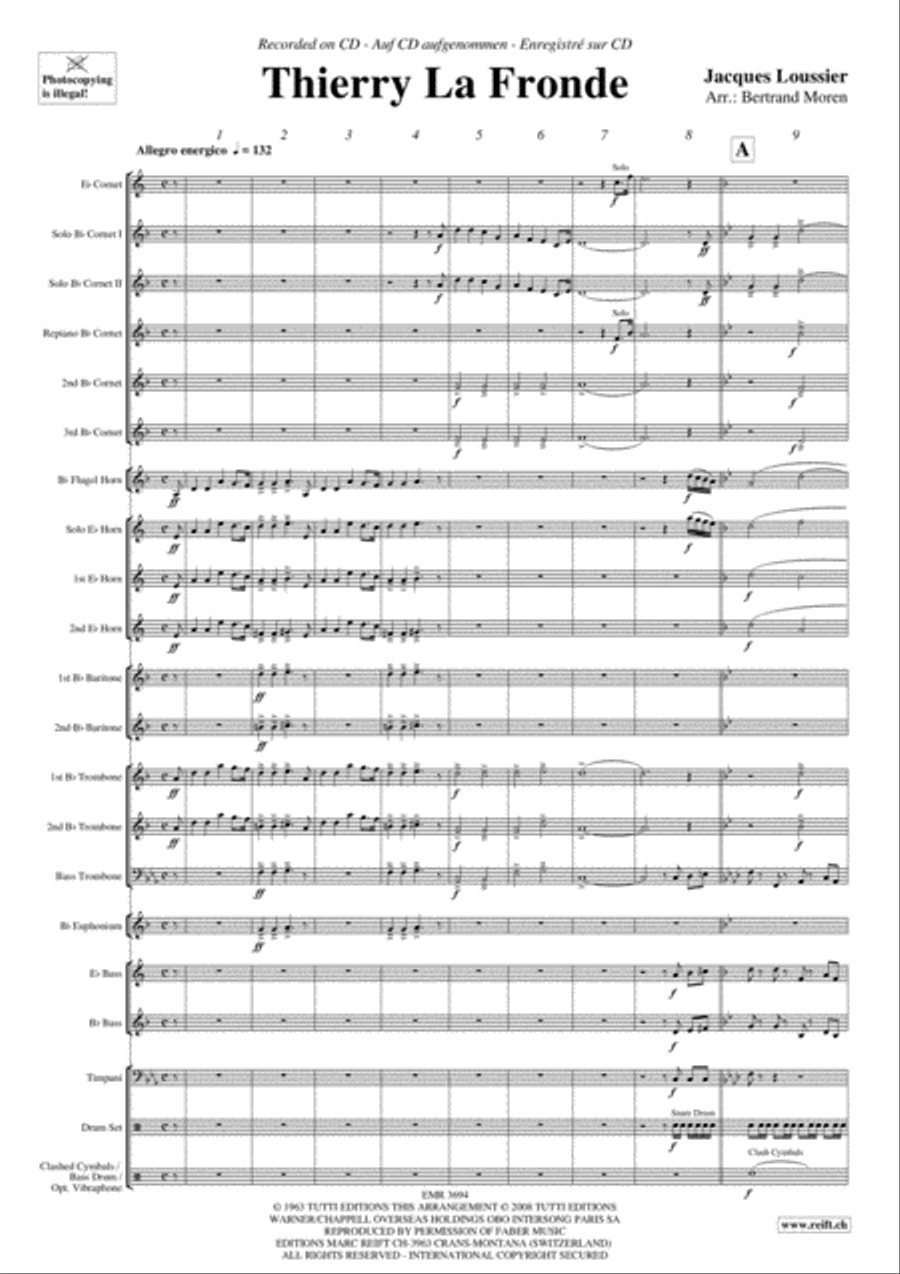 Thierry La Fronde Brass Band scores gallery preview page 4