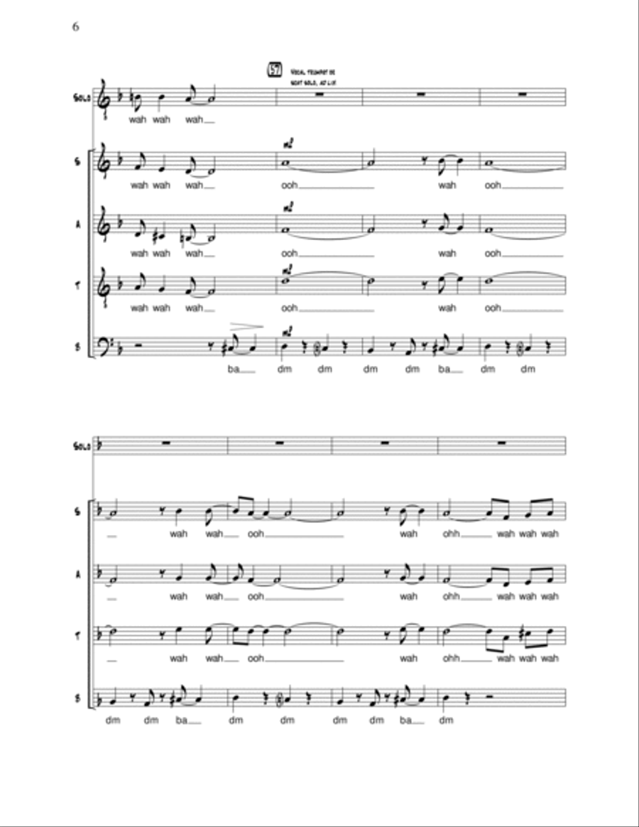 Steppin' Out With My Baby A Cappella scores gallery preview page 6