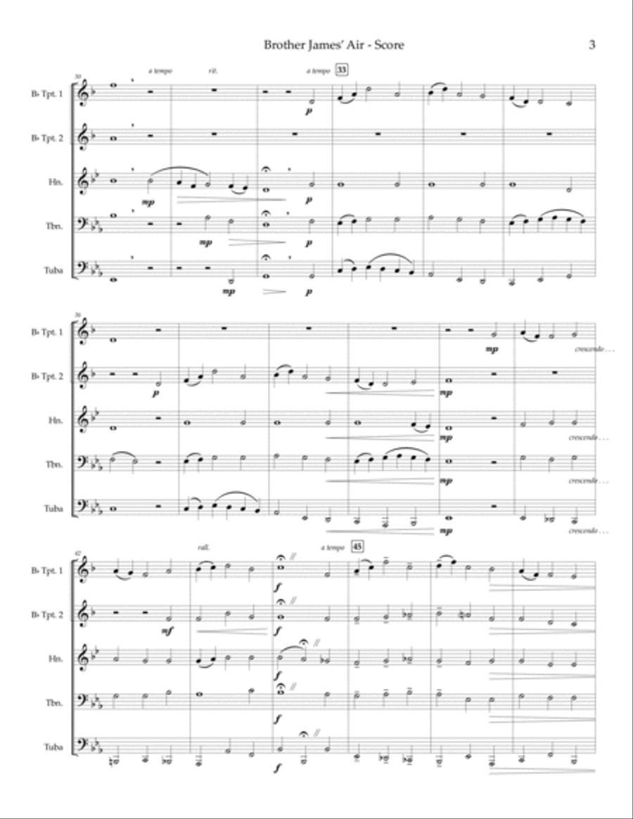 Brother James' Air — brass quintet image number null