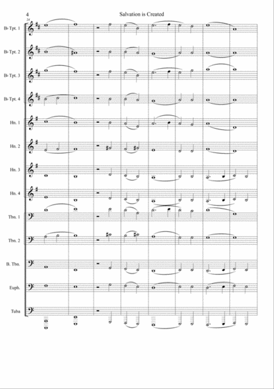 Salvation is Created Brass Ensemble scores gallery preview page 4