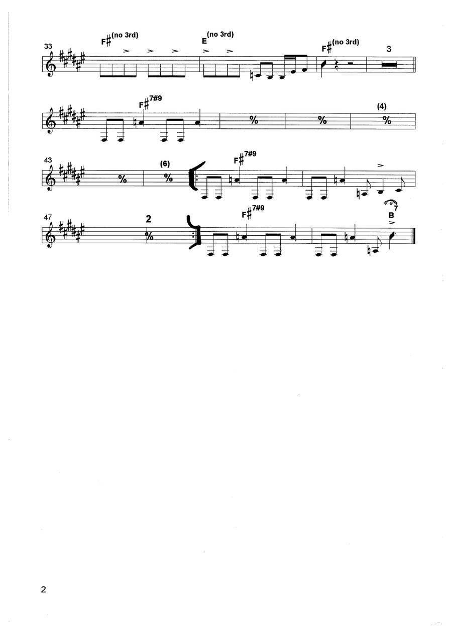 Foxey Lady by Jimi Hendrix - Small Ensemble - Digital Sheet
