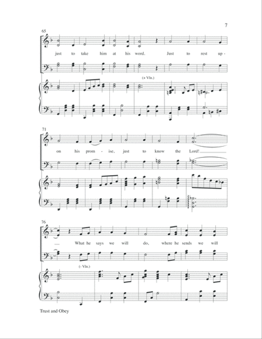 Trust and Obey Trust and Obey 4-Part scores gallery preview page 8