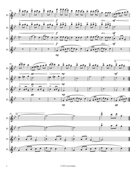 Carol of the Bells for Flute Quartet (4 Flutes) image number null