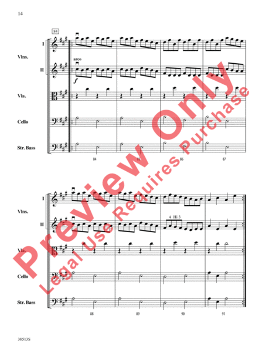 American Fiddle Triptych String Orchestra scores gallery preview page 15