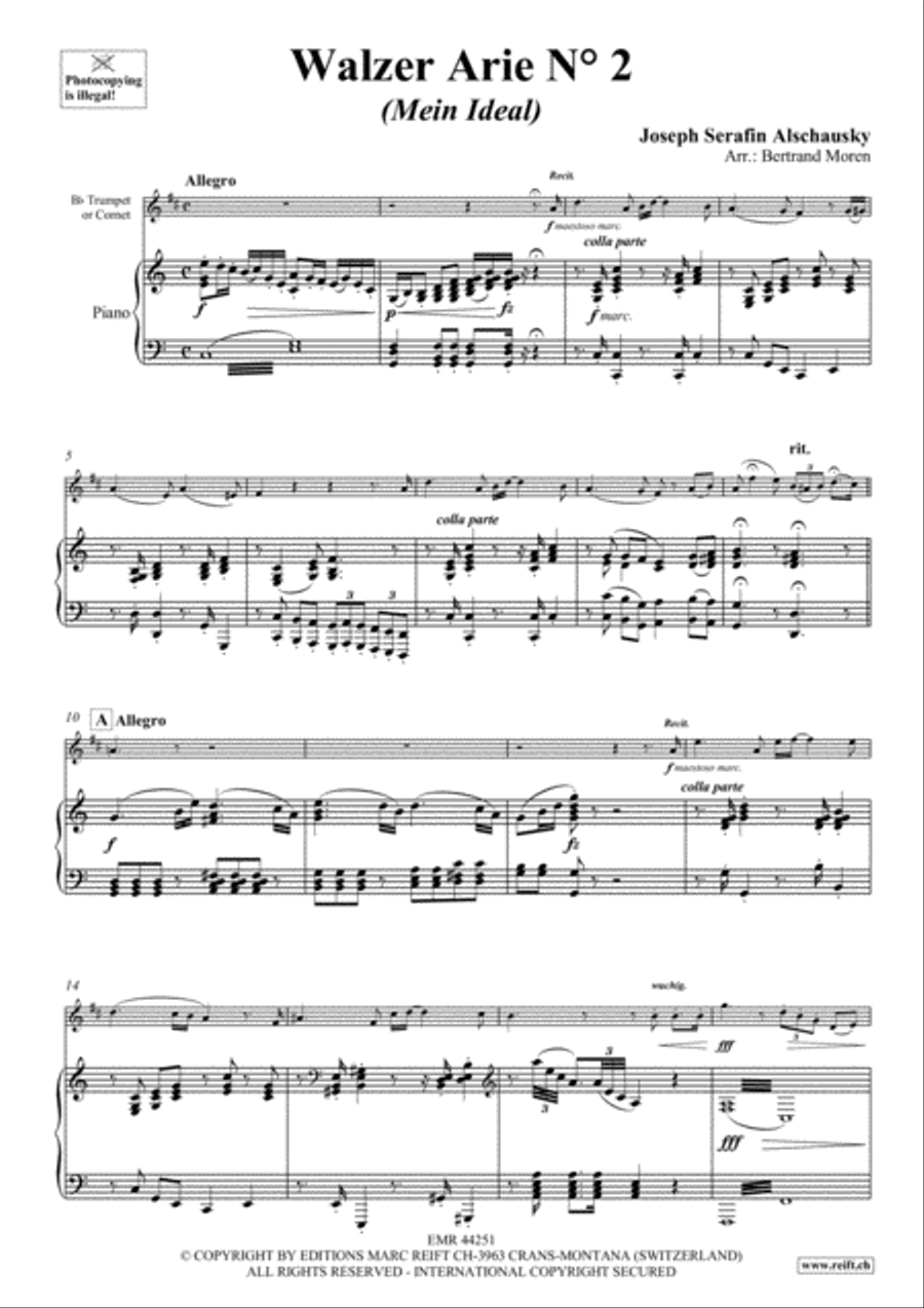 Walzer Arie No. 2 by Bertrand Moren Cornet - Sheet Music page 4