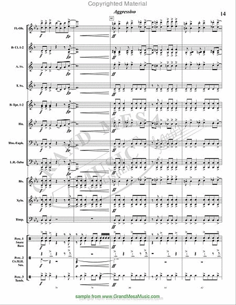 Aggressivo Concert Band scores gallery preview page 15