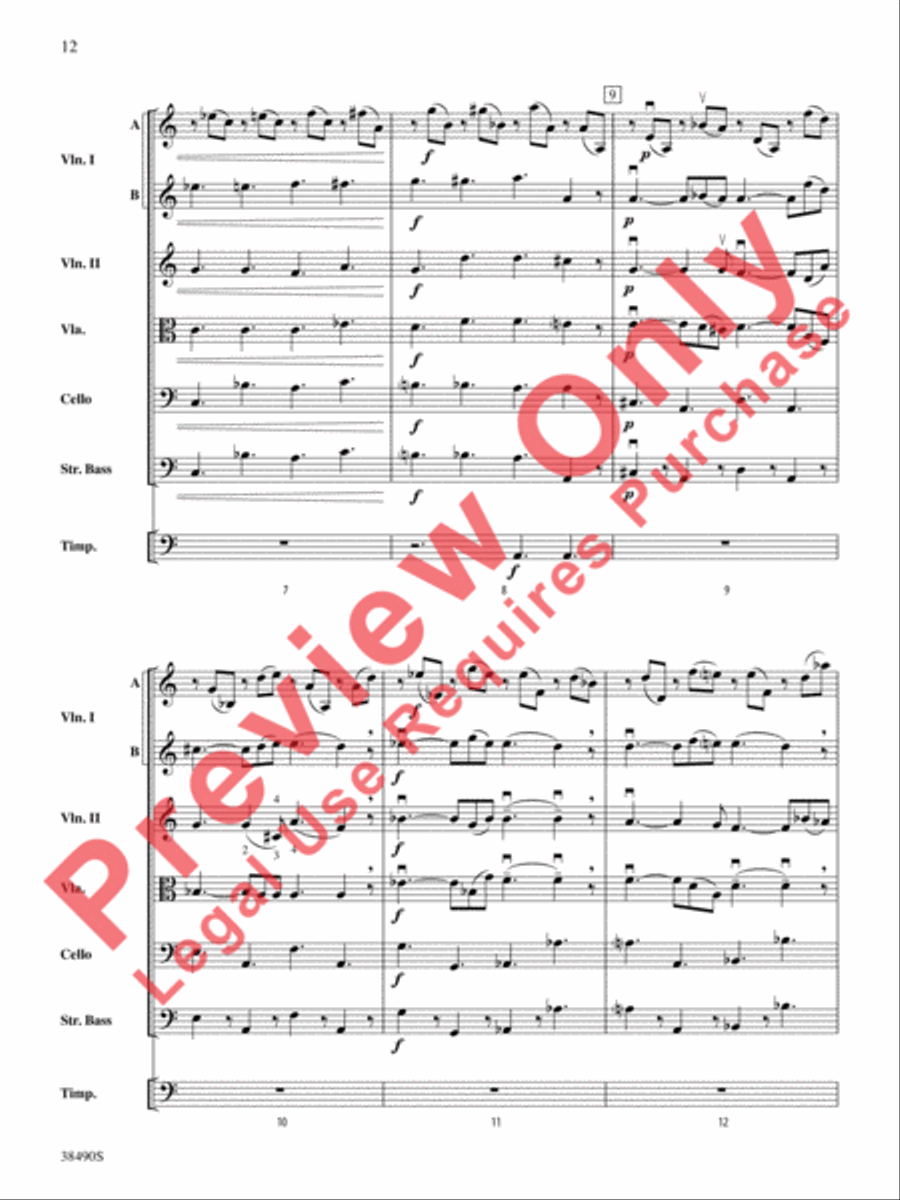 Two Selections from Mozart's Requiem Mass String Orchestra scores gallery preview page 13