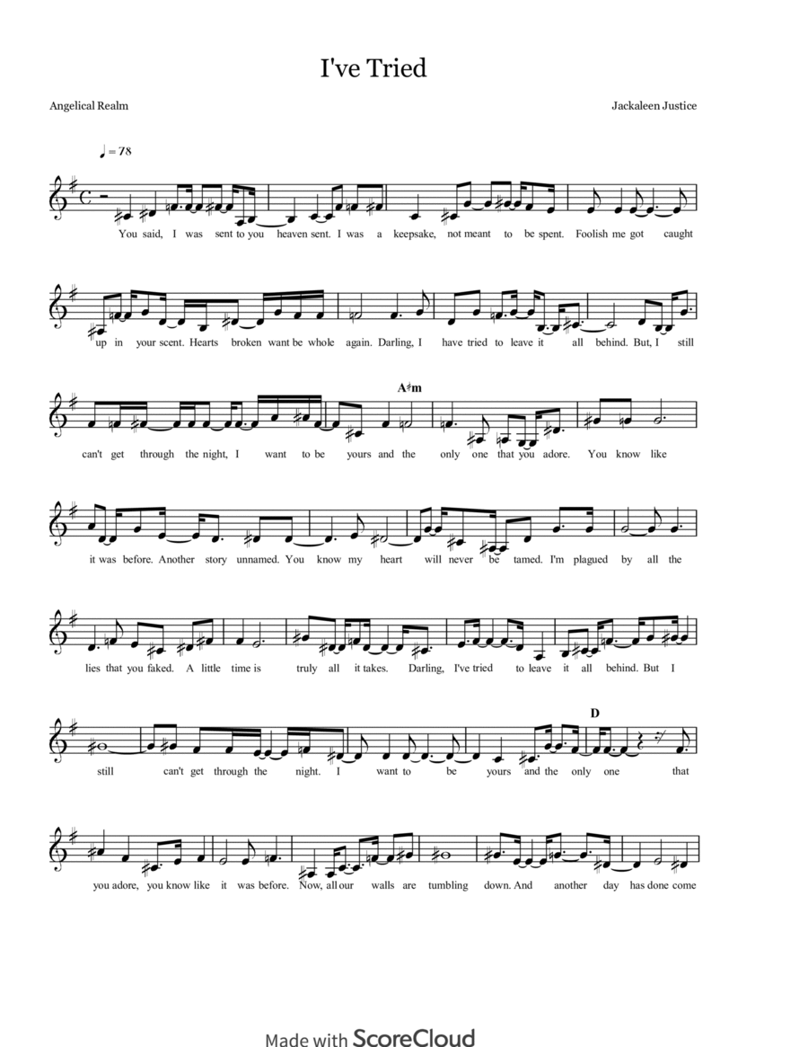 I've Tried Voice scores gallery preview page 1