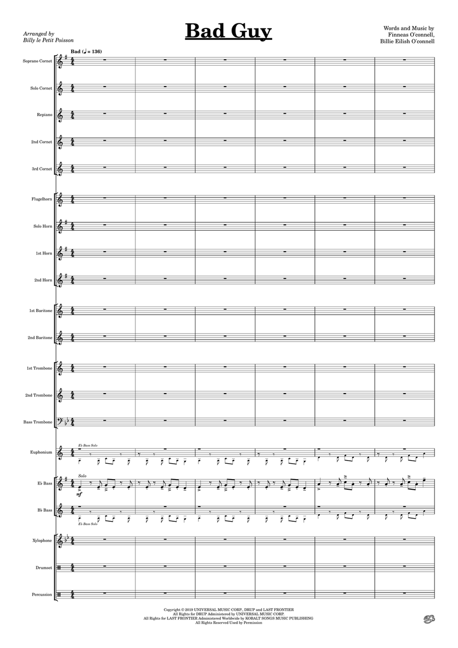 Bad Guy Brass Band scores gallery preview page 2