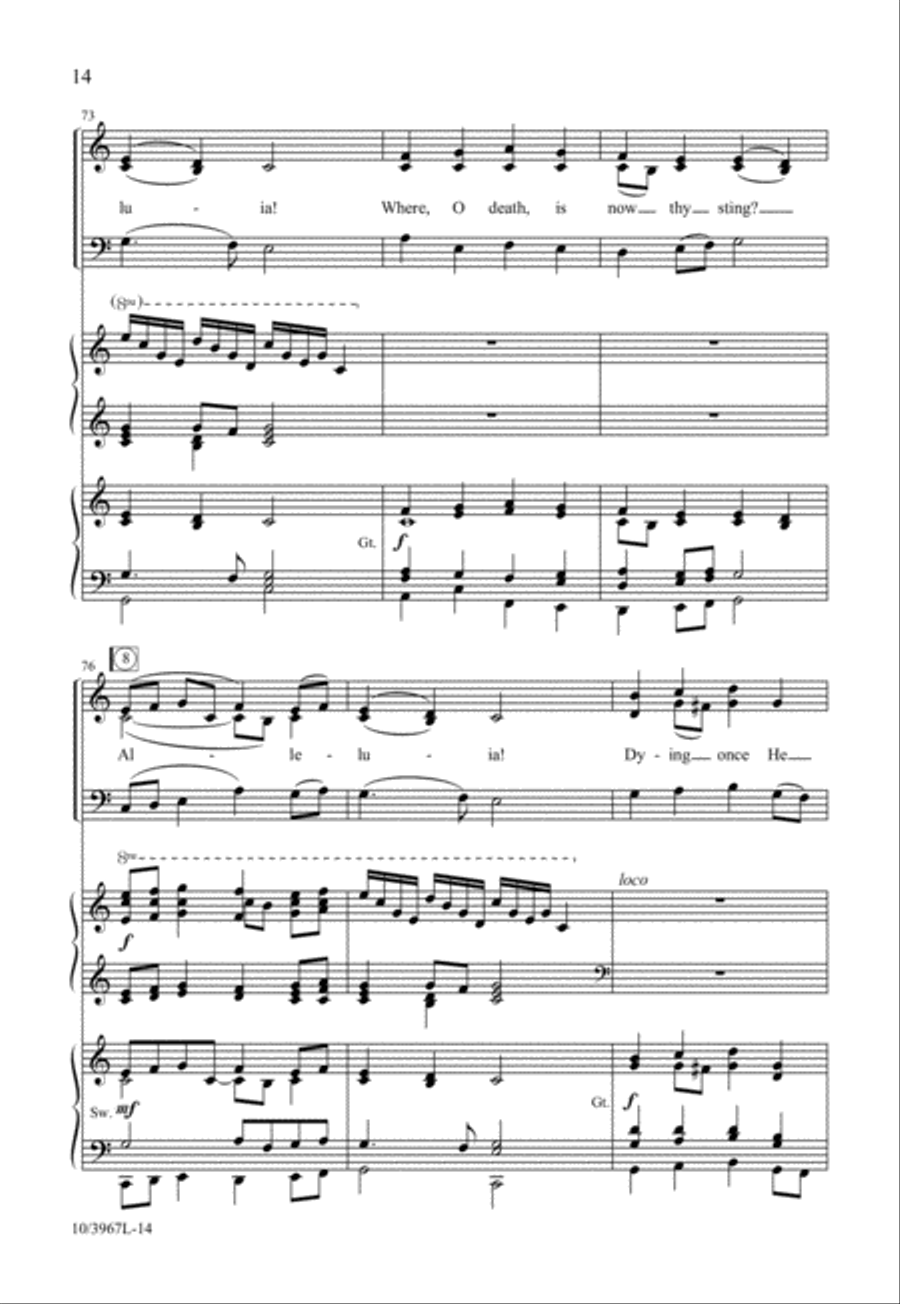 Raise Your Joys and Triumphs High 3-Part scores gallery preview page 15