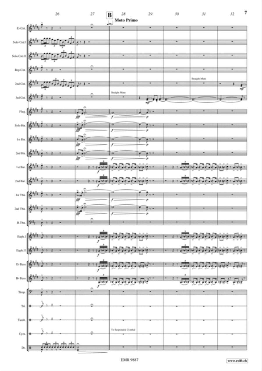 Finale from Symphony No. 1 Brass Band scores gallery preview page 7