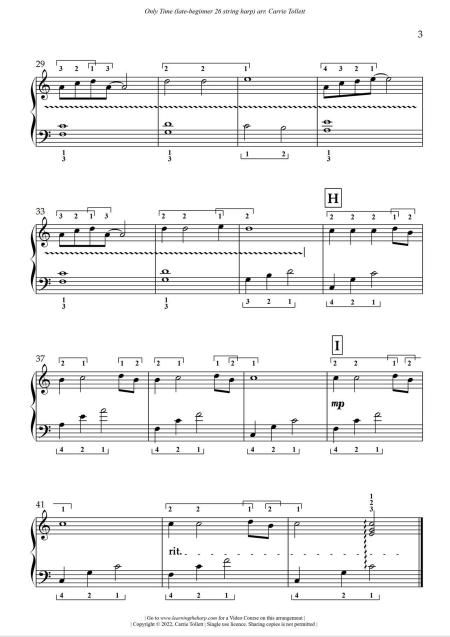 Only Time Harp scores gallery preview page 4