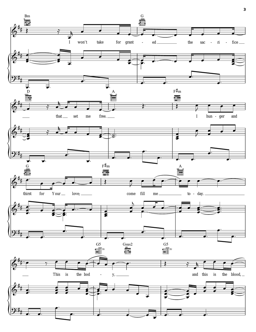 Communion Communion Piano, Vocal, Guitar scores gallery preview page 3